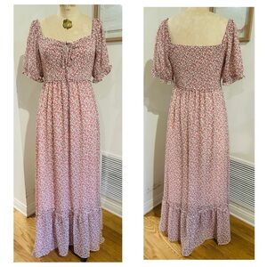 Mod Goddess Floral Maxi Dress, Large